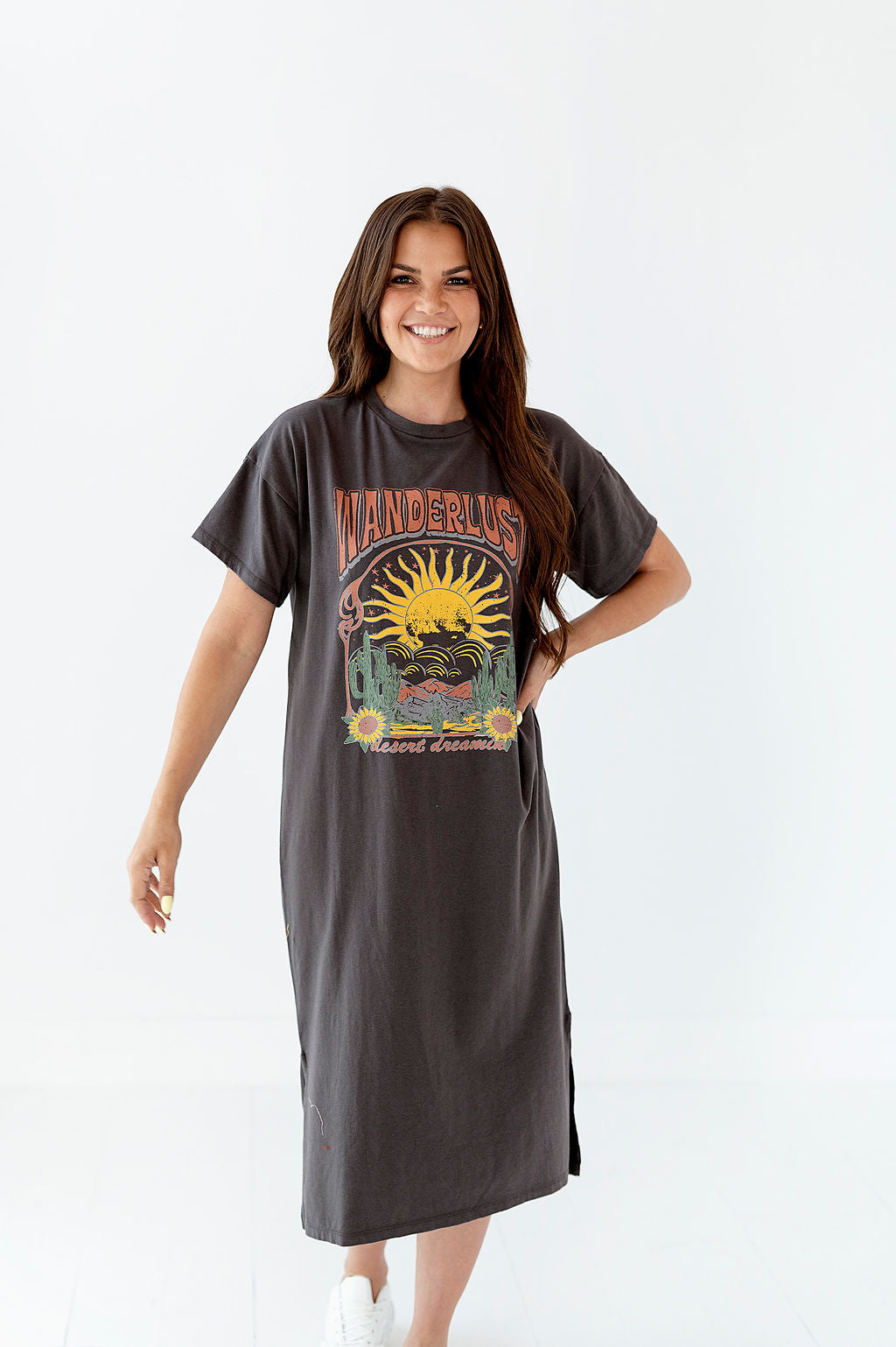 yayaq™-Desert Vibes T-Shirt Dress