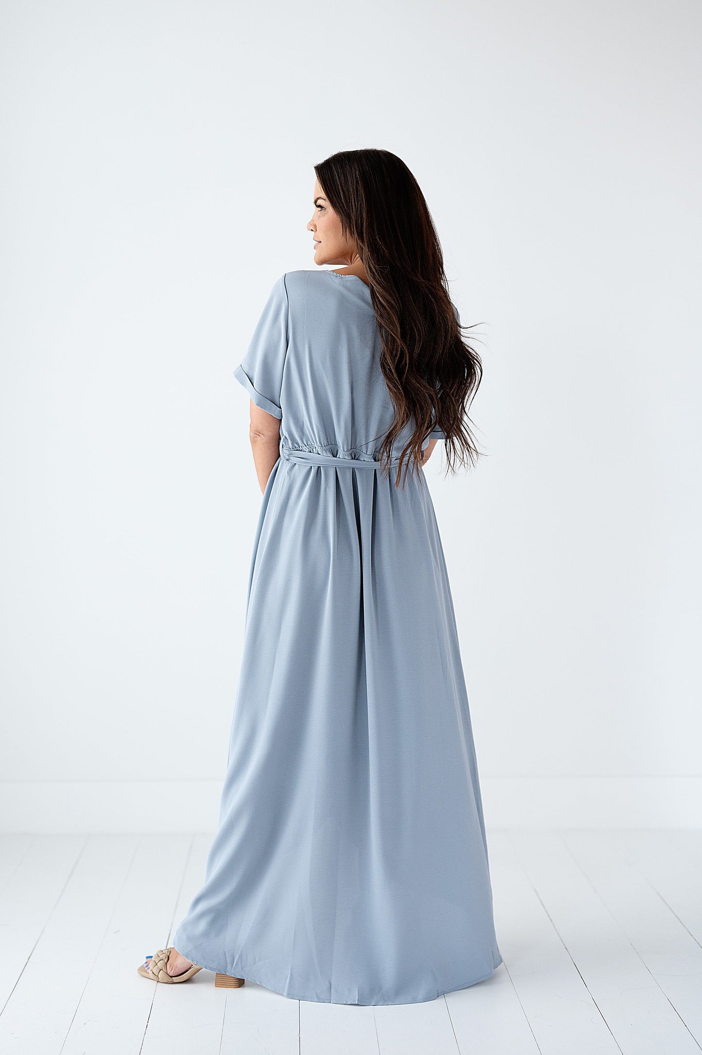yayaq™-Cambria Dress in Dusty Blue