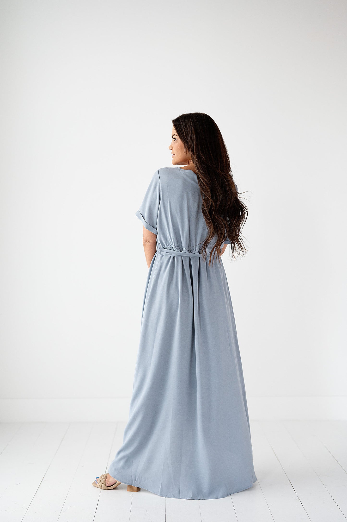 yayaq™-Cambria Dress in Dusty Blue