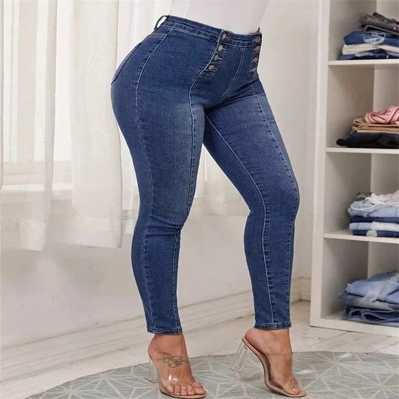 💥Double Breasted High Waist Skinny Jeans-yayaq™